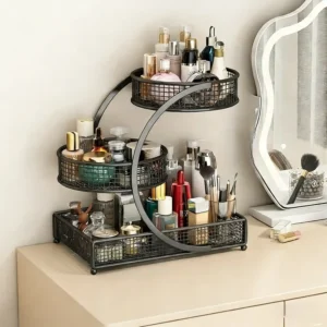 3-Tier Circular Metal Storage Rack