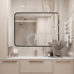 Metal Framed Bathroom Mirror