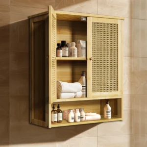 Bamboo Bathroom Wall Cabinet