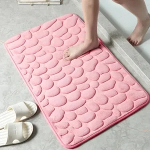 embossed fiber bathroom carpet