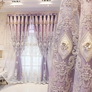 Curtains 3D relief pattern 1PC
